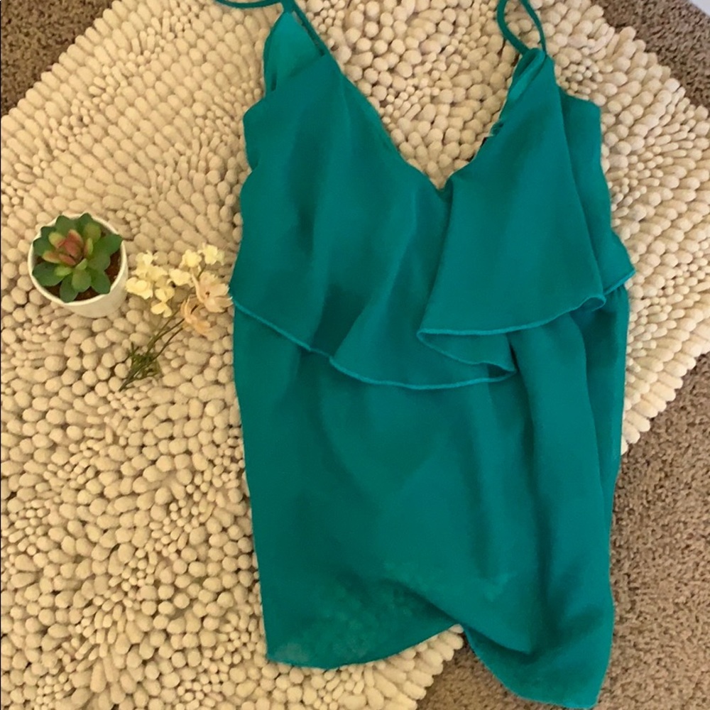 Green chiffon size small tank top from Forever21